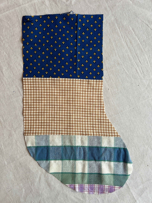 Made to order julesok i vintage tekstil - tilføj navn og motiv