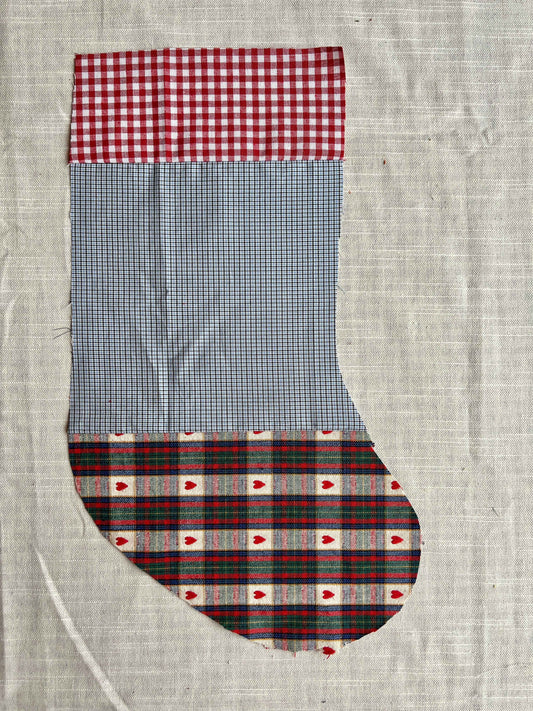 Made to order julesok i vintage tekstil - tilføj navn og motiv