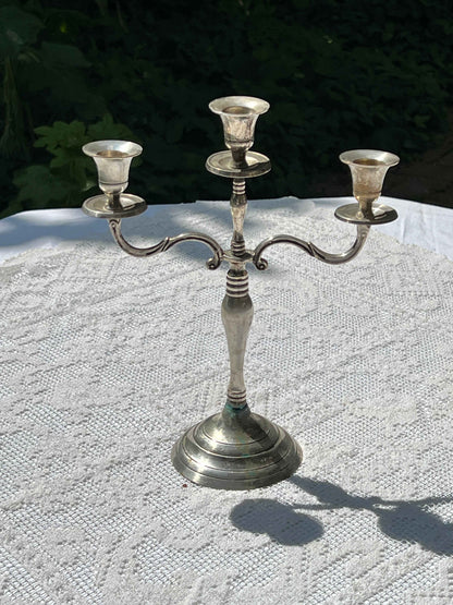 Lysestage i sølv, H28 B22