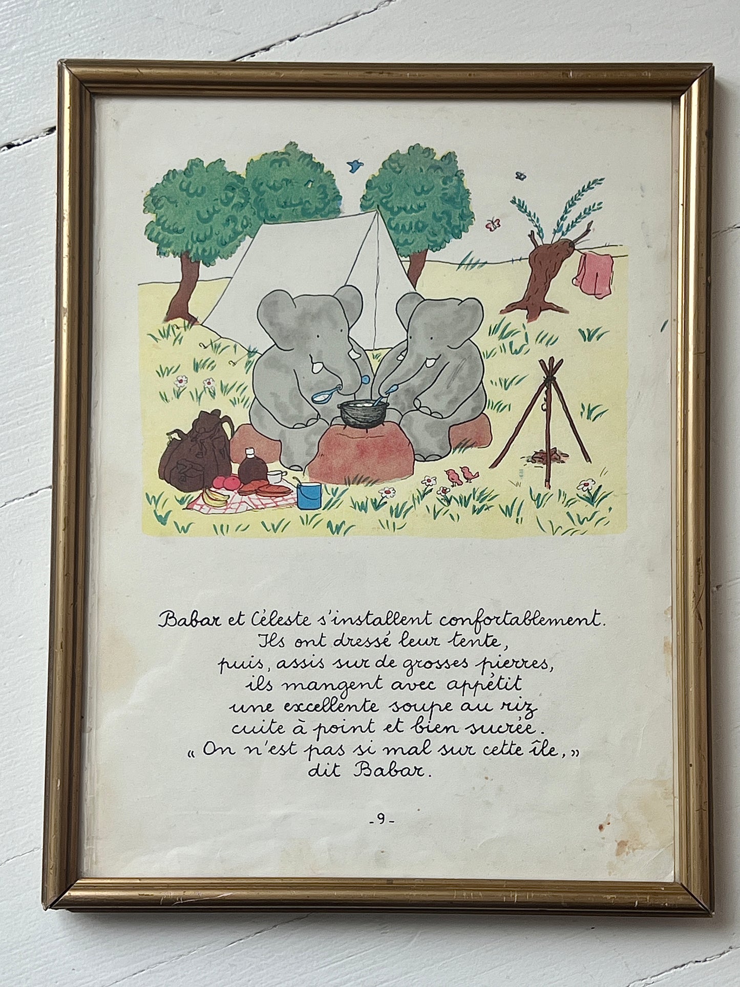 Babar illustration, Paris 1932, telttur