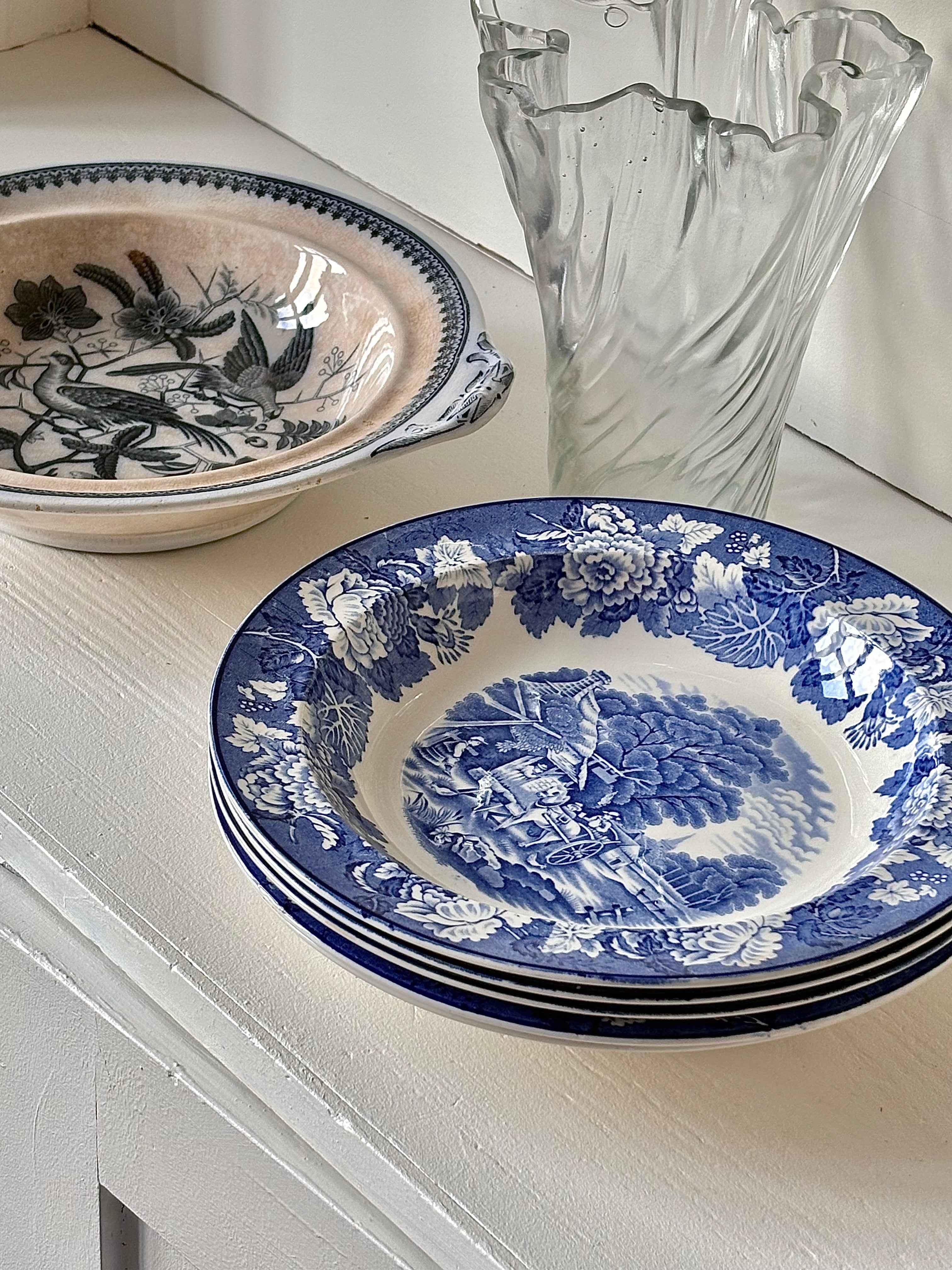 Vintage Enoch Woods pastatallerken i engelsk porcelæn · Ø25,5 cm