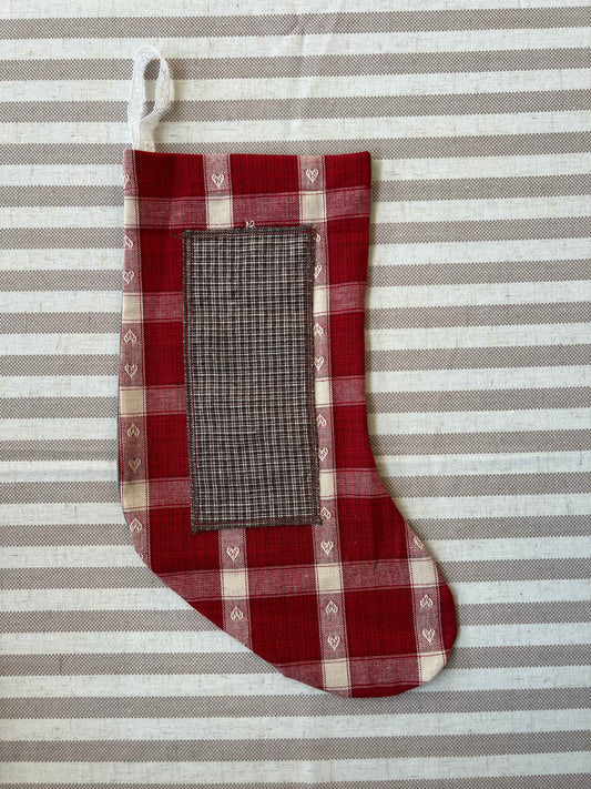 Made to order julesok i vintage tekstil - tilføj navn og motiv