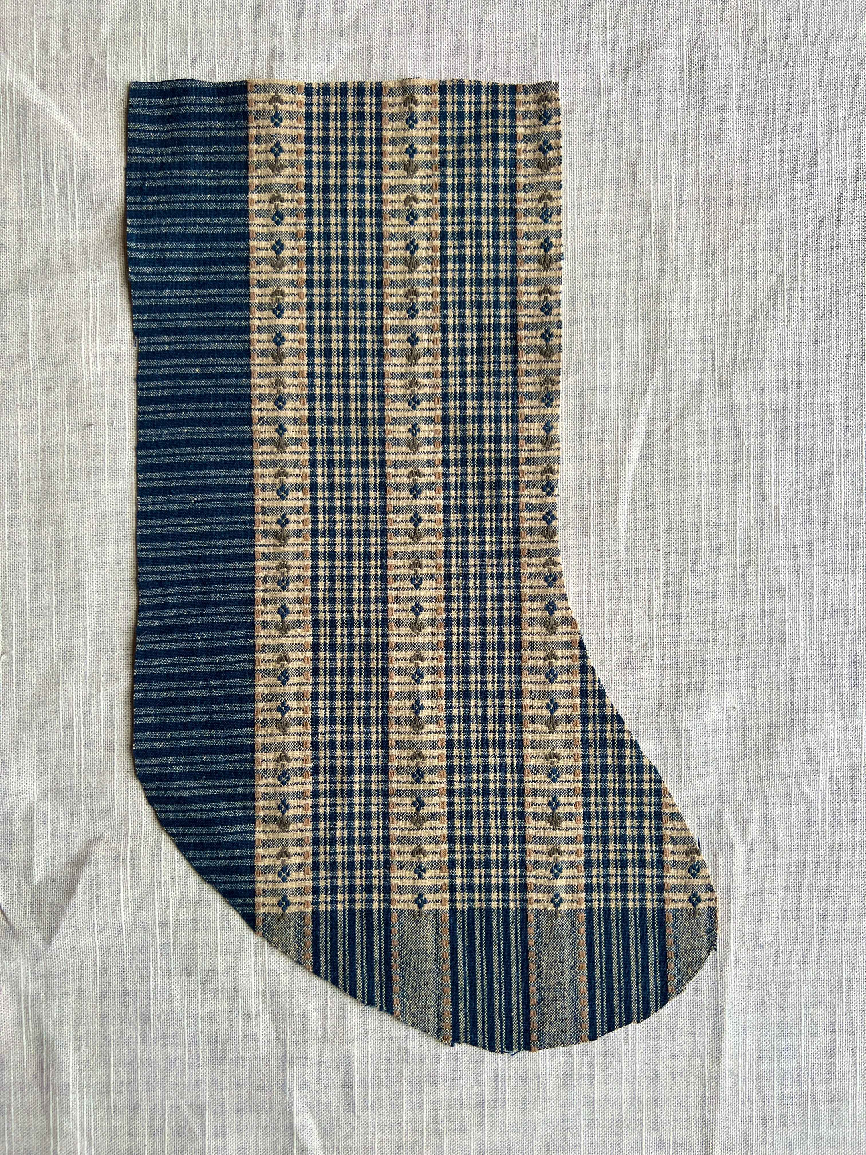 Made to order julesok i vintage tekstil - tilføj navn og motiv