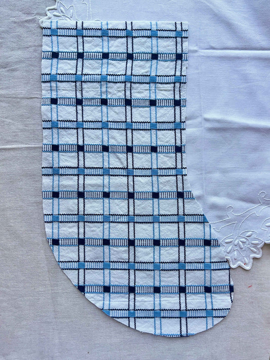 Made to order julesok i vintage tekstil - tilføj navn og motiv