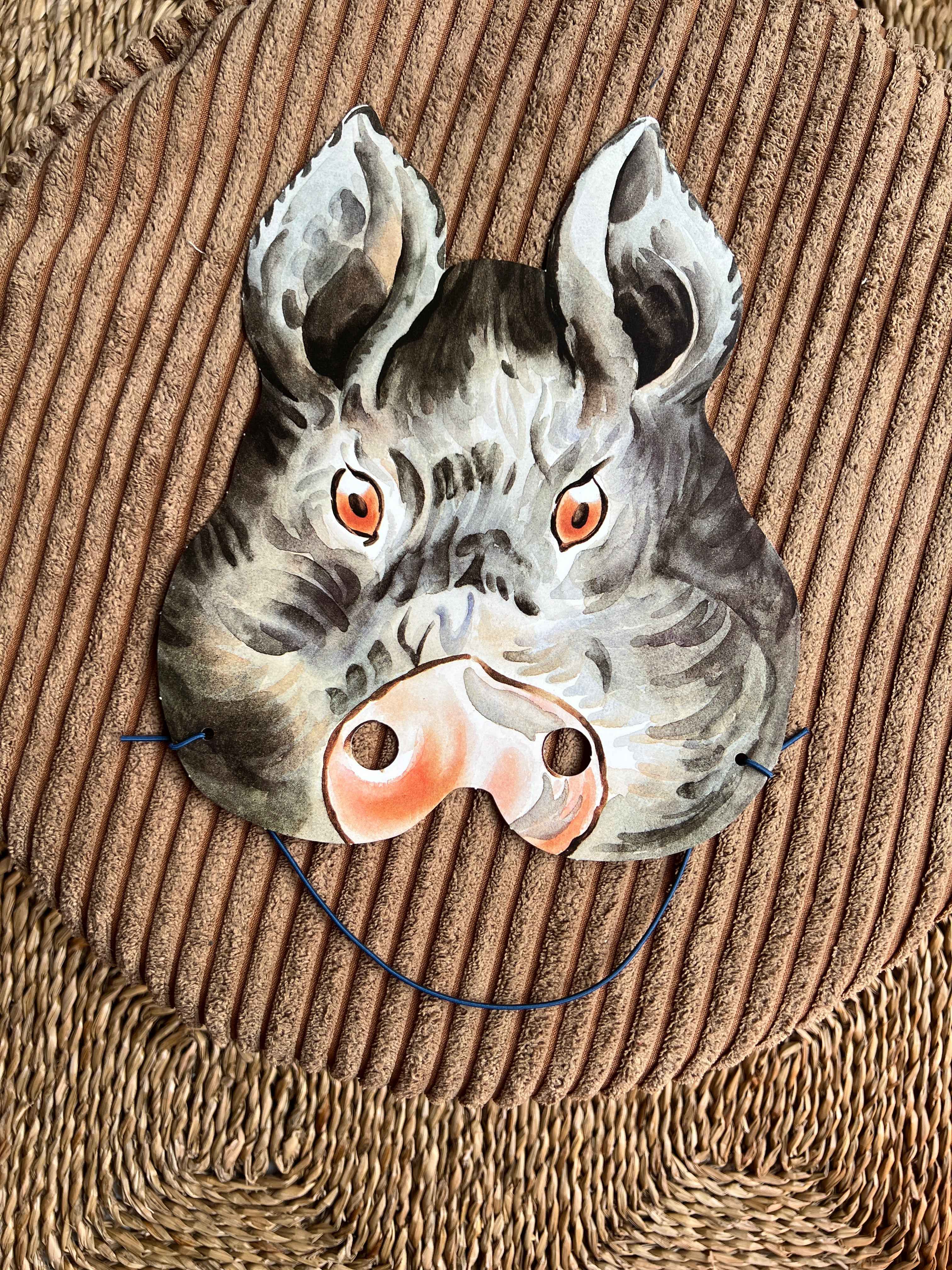 Vintage Peter Rabbit maske - Pig Wig
