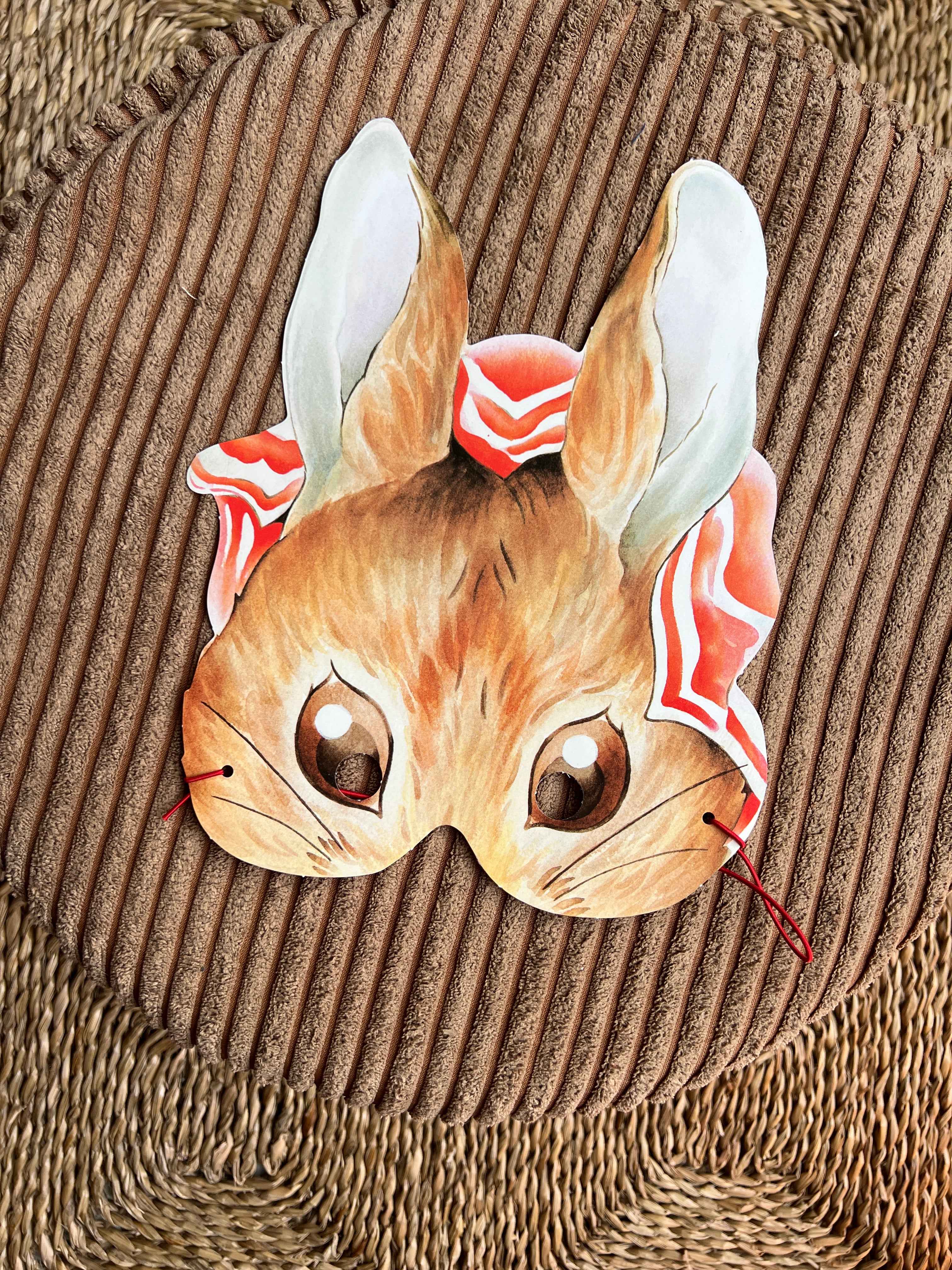 Vintage Peter Rabbit maske - Old Mrs Rabbit