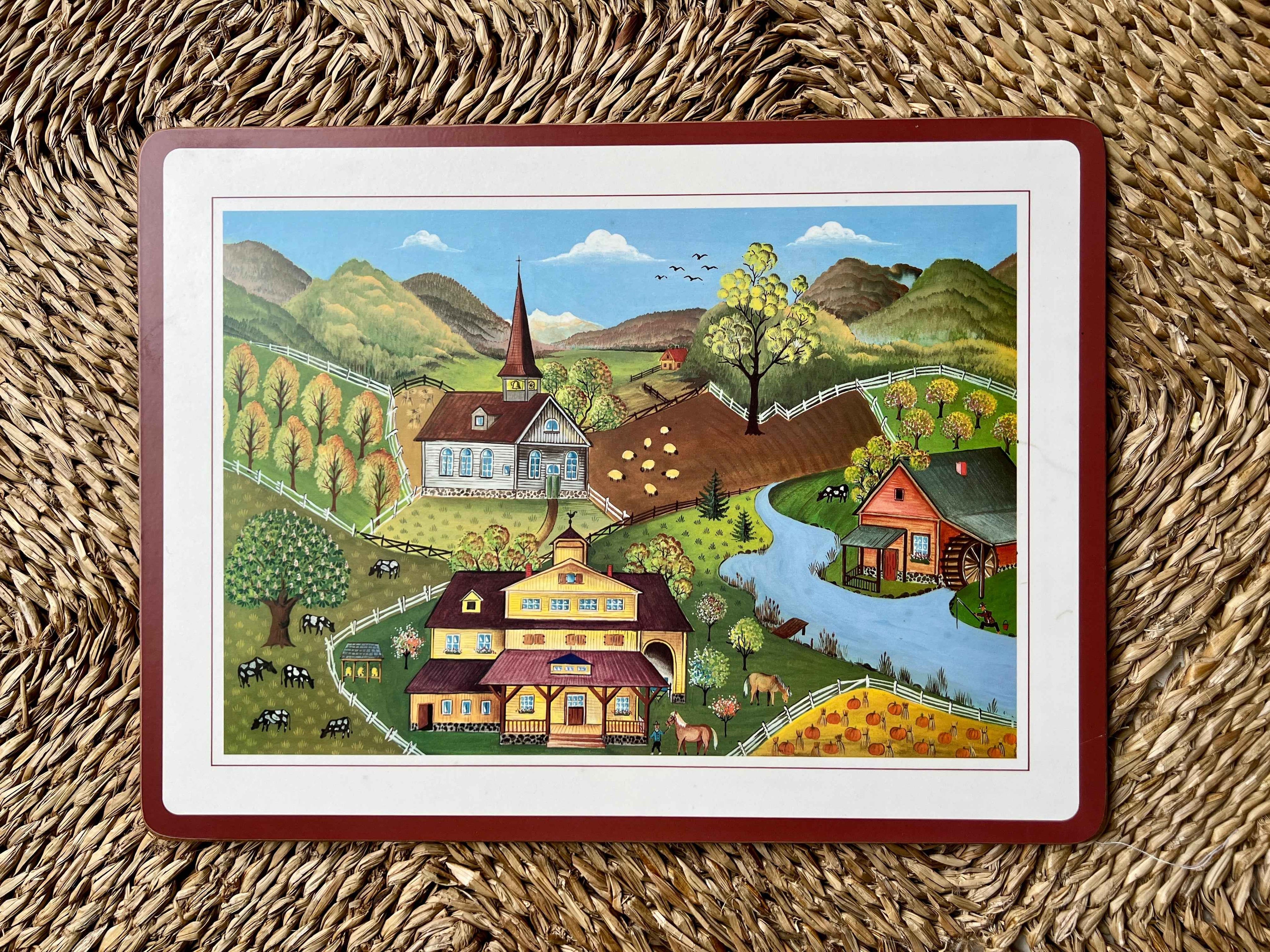 Vintage Pimpernel dækkeserviet – stor (ca. 40 × 30 cm)