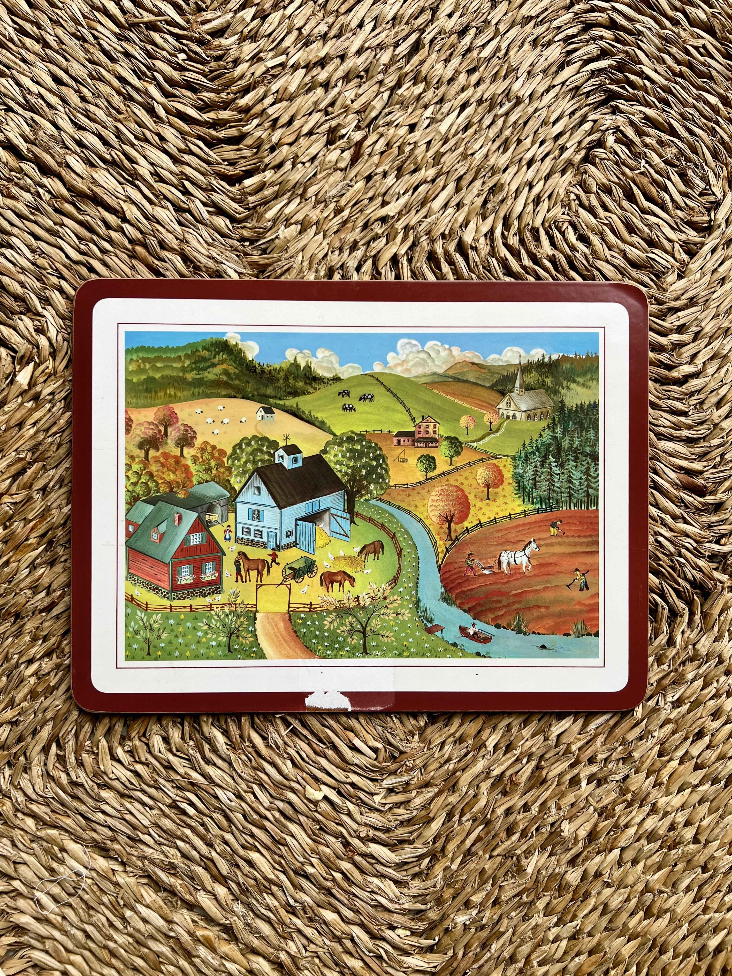 Vintage Pimpernel dækkeserviet – lille (30,5 × 23 cm)