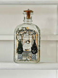 Glasflaske med julemotiv