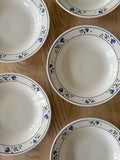 Oxford dybe pastatallerkener Ø22 – vintage porcelæn med blå blomst design