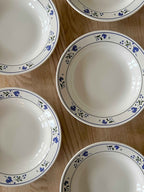 Oxford dybe pastatallerkener Ø22 – vintage porcelæn med blå blomst design