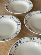 Oxford dybe pastatallerkener Ø22 – vintage porcelæn med blå blomst design